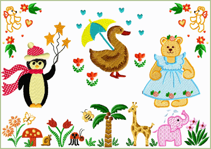 abc designs baby & kids #1 machine embroidery 8 designs set 4"x4 abc designs baby & kids #1 machine embroidery 8 designs set 4"x4