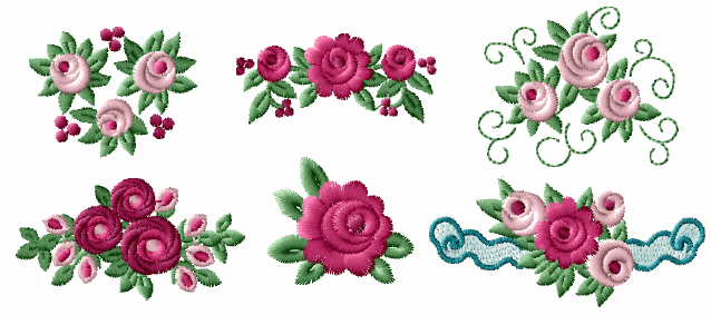Small Designs abc designs sweetfashion roses machine embroidery designs 4"x4 Small Designs abc designs sweetfashion roses machine embroidery designs 4"x4